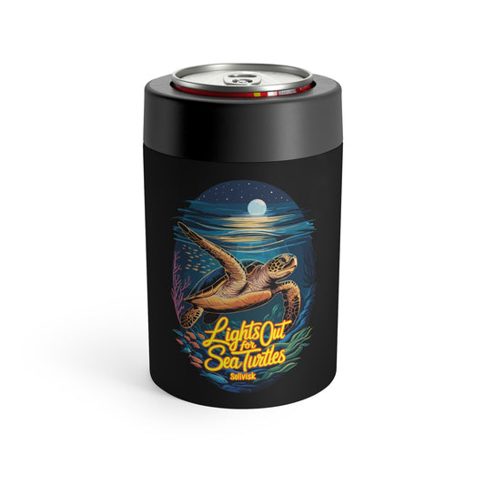 SoliVisk Coastal Collection “Lights Out for Sea Turtles” 12oz Insulated Can/Bottle Holder