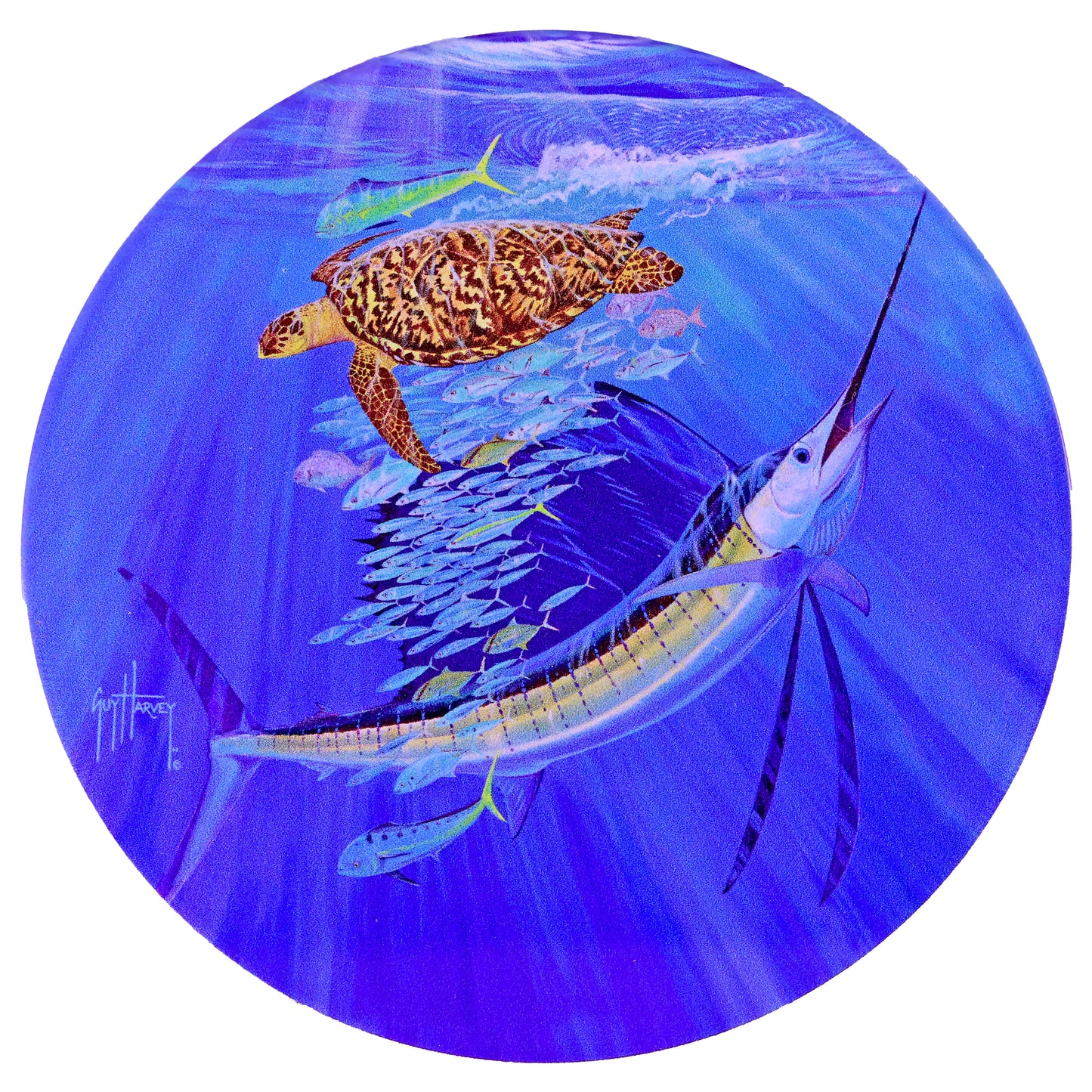 Guy Harvey Round Drink Coasters ( Set of 4 )