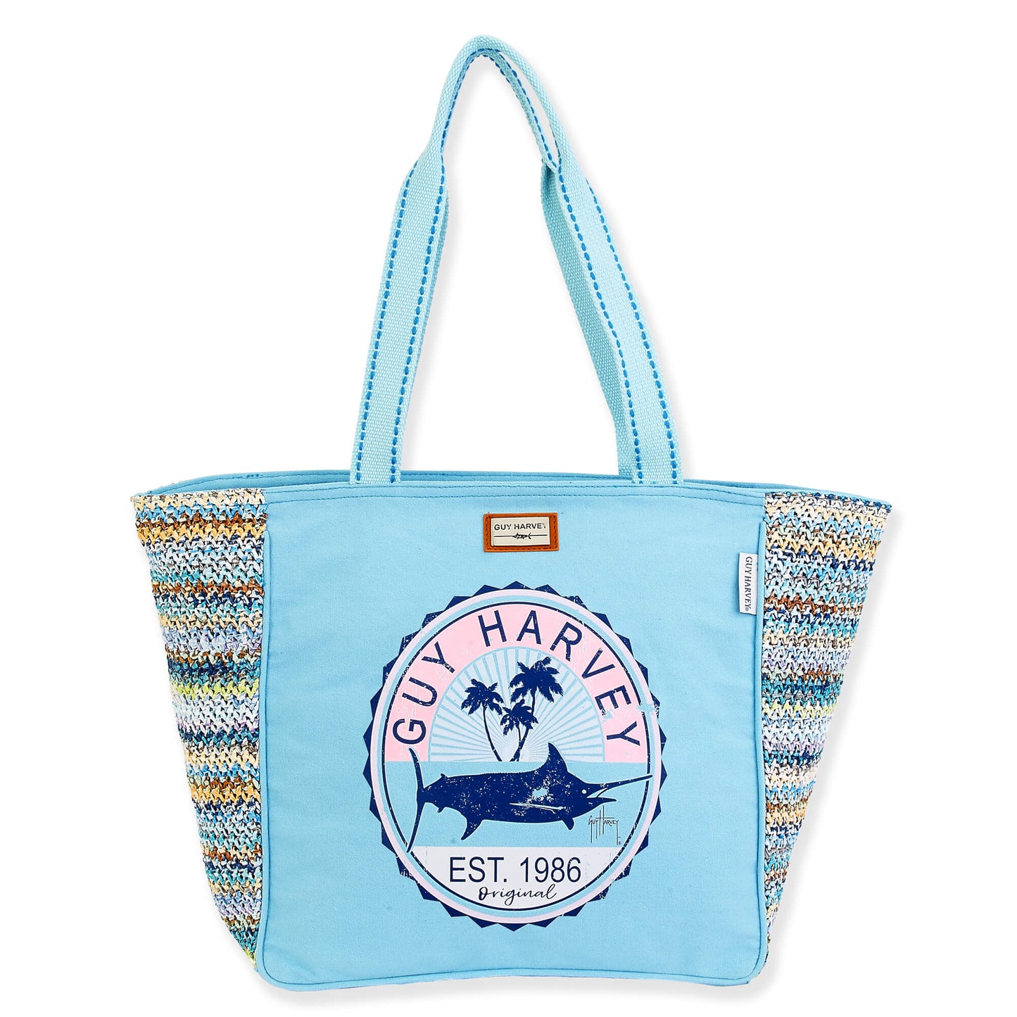 Guy Harvey Pink & Blue Marlin Tote Bag