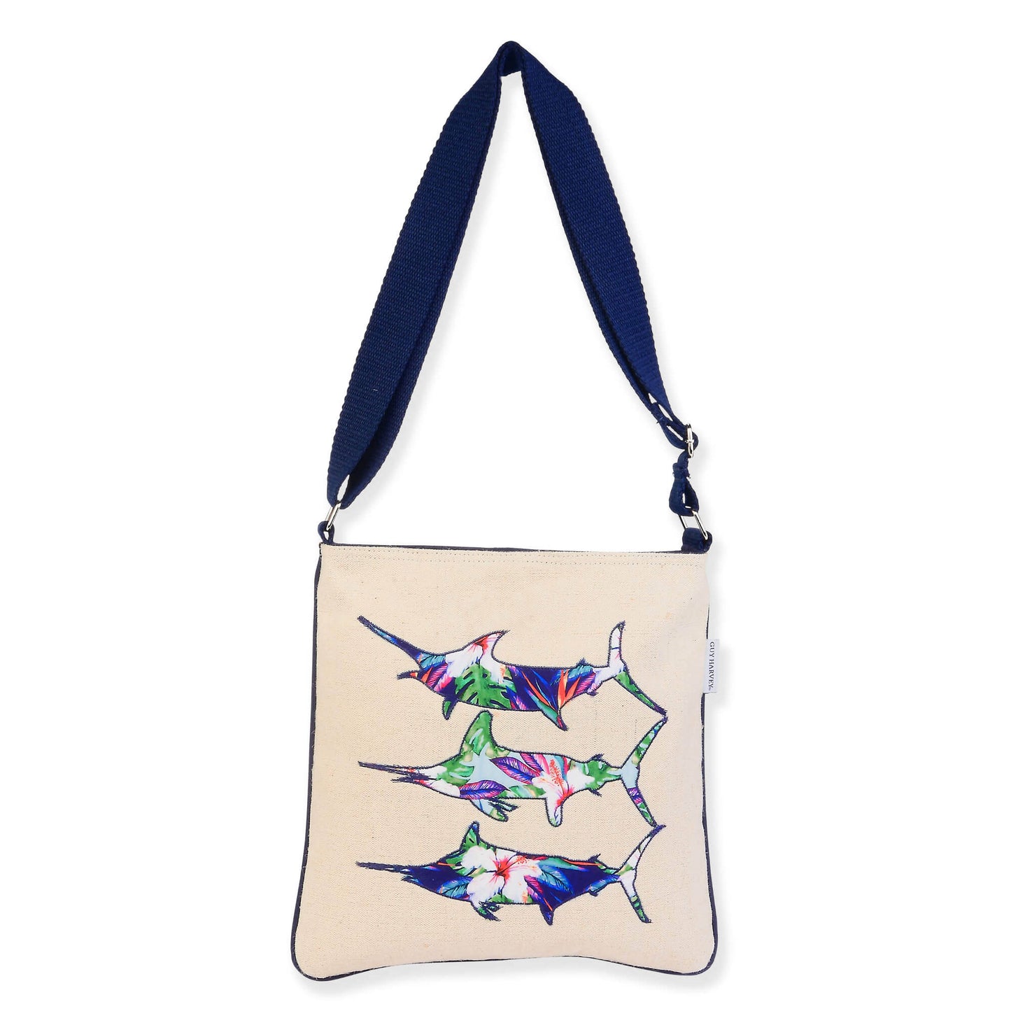 Guy Harvey Wild Flower Marlin Medium Crossbody Shoulder Bag