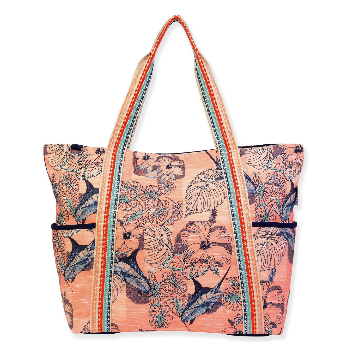 Guy Harvey Floral Marlin Oversized Tote Bag