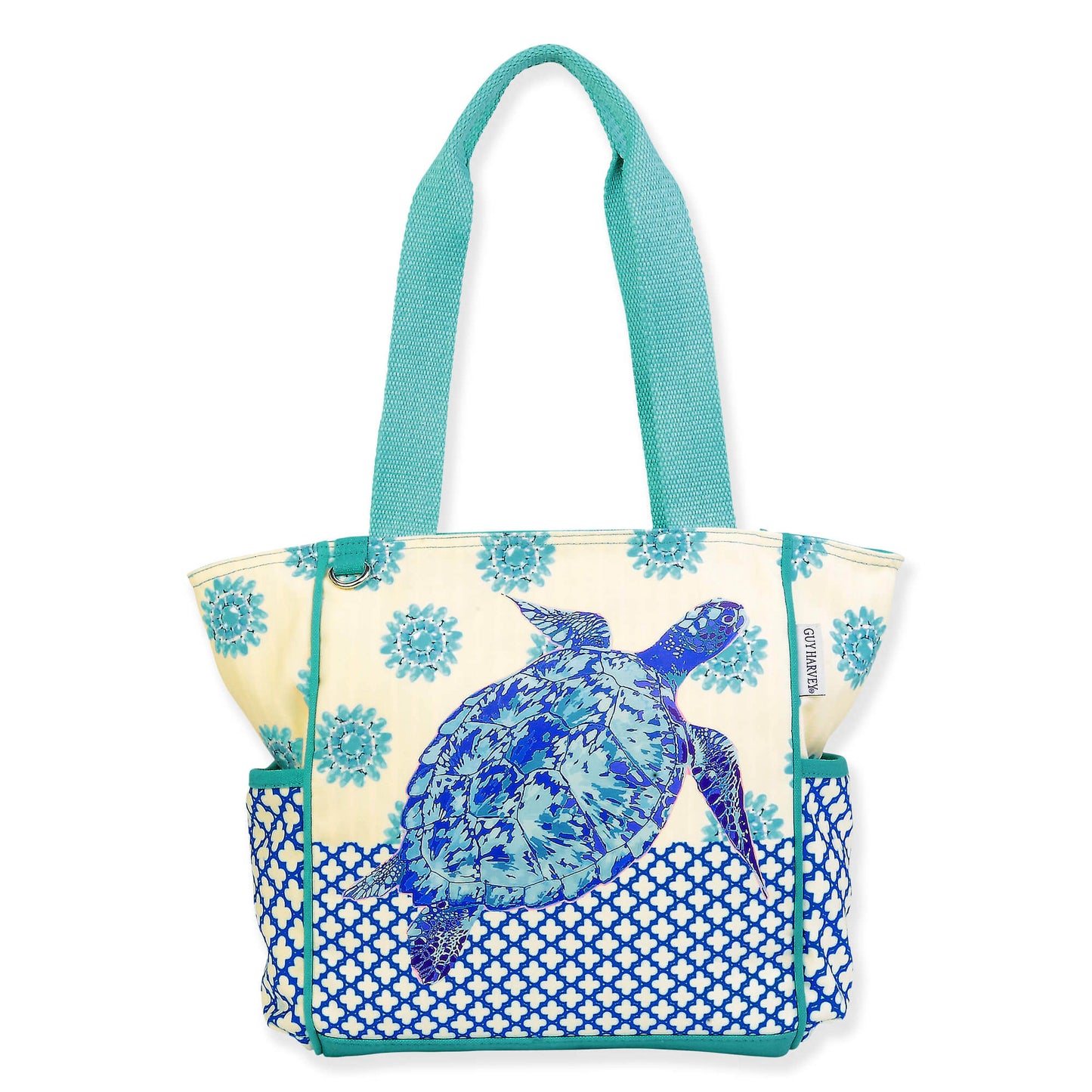 Guy Harvey Jewel and Gem Turtle Medium Shoulder Tote Bag