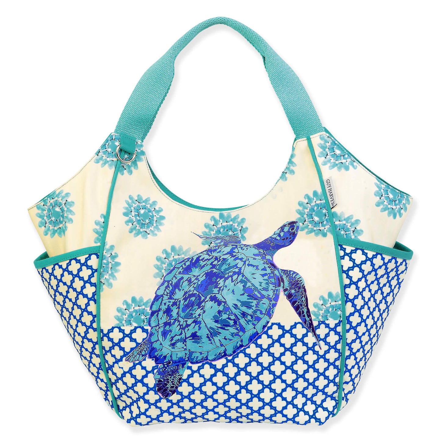 Guy Harvey Jewel and Gem Sea Turtle Large Scoop Tote