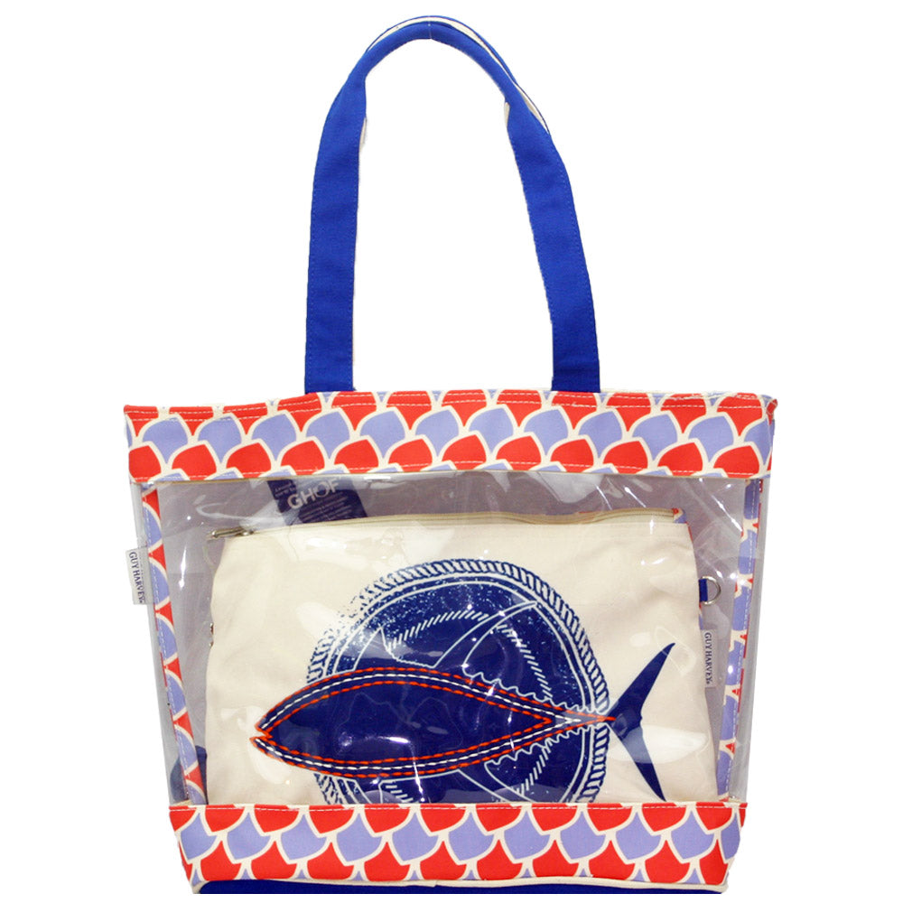 Guy Harvey Clear Stadium Tote with Accessory Bag