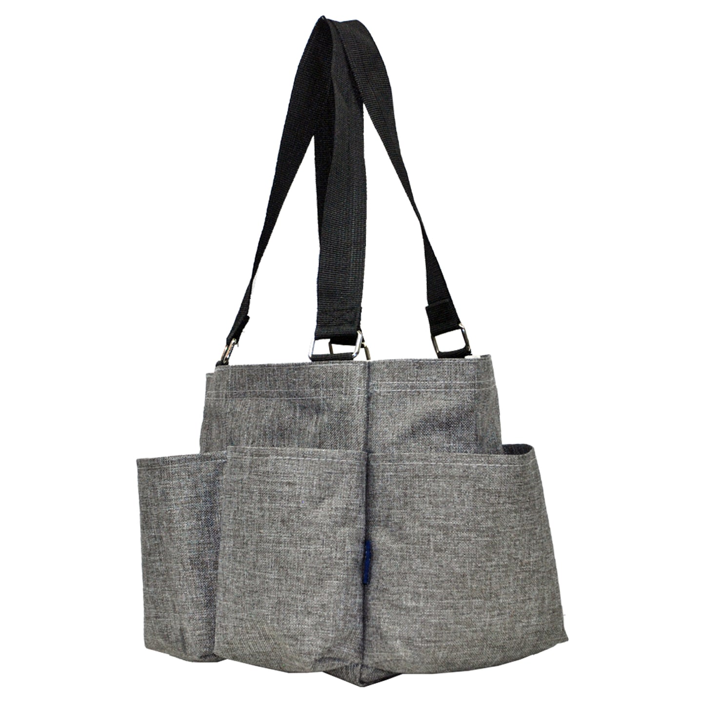 Women’s Gray Utility Tote with 4 Pockets Perfect Small Bag for Work, and Travel