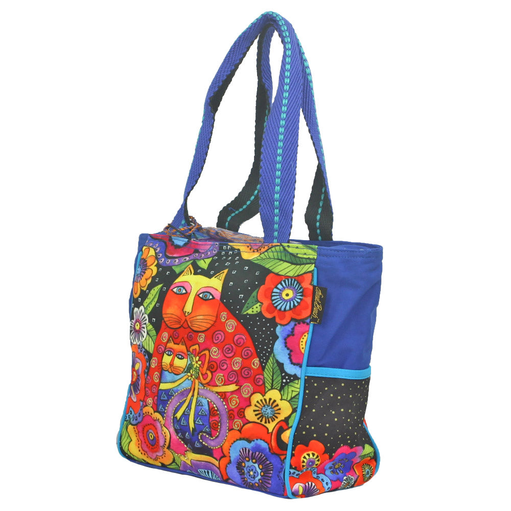Laurel Burch Daughter In Flowers Medium Shoulder Tote Bag