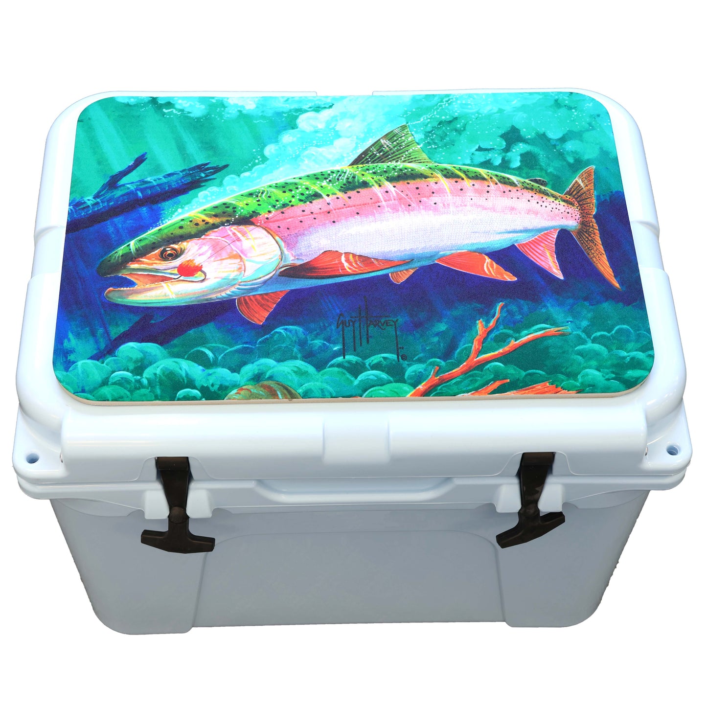 Guy Harvey Cooler Mat EVA Foam Deck Pad Fits Yeti Coolers without wheels Non-Slip, Marine Grade