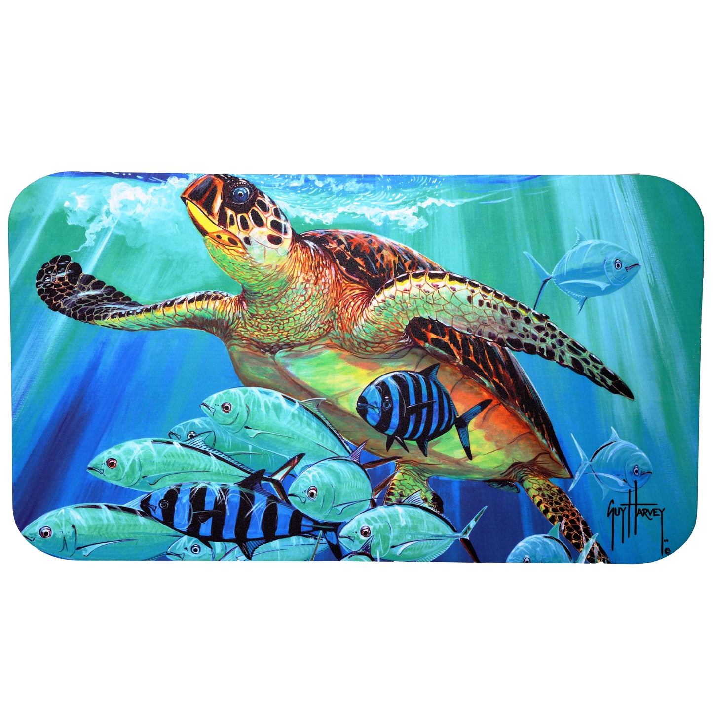 Guy Harvey Cooler Mat EVA Foam Deck Pad Fits Yeti Coolers without wheels Non-Slip, Marine Grade