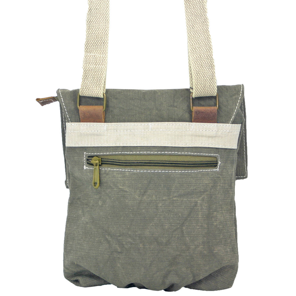 Uchi Vintage Recycled Canvas Tent Crossbody Love Bag