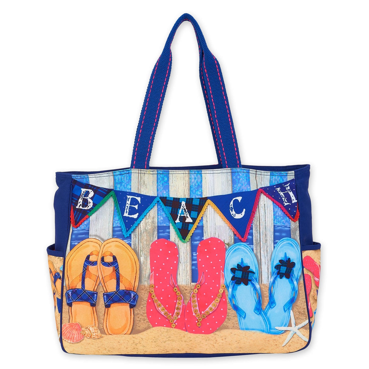 Flip Flop Large Canvas Tote Bag