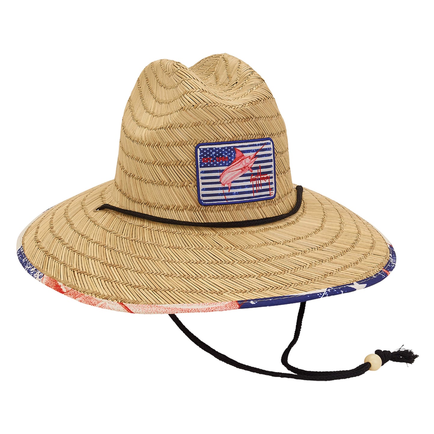 Guy Harvey USA Marlin Straw Life Guard Hat 4.5" Brim