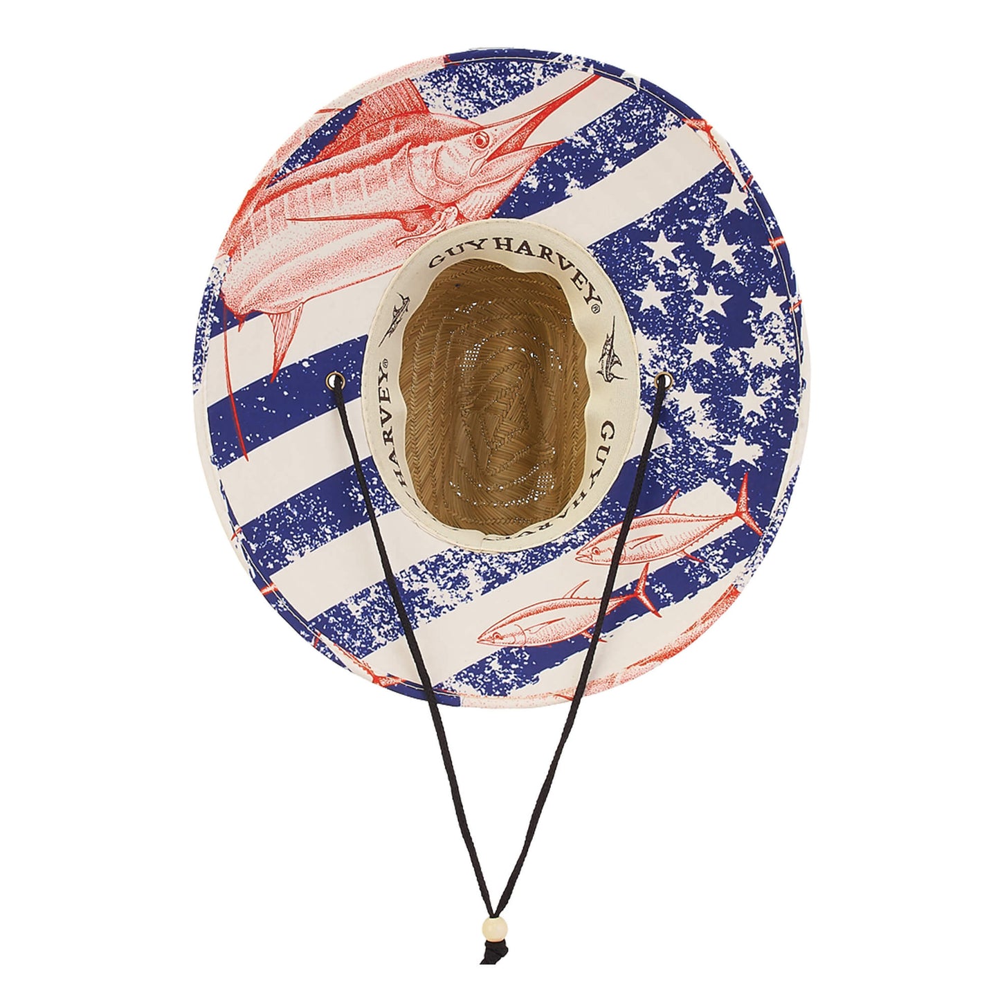 Guy Harvey USA Marlin Straw Life Guard Hat 4.5" Brim
