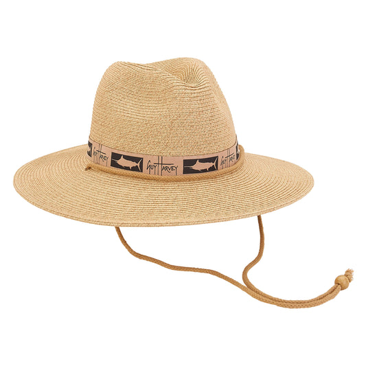 Guy Harvey Paper Braid Safari Hat with 4” Brim