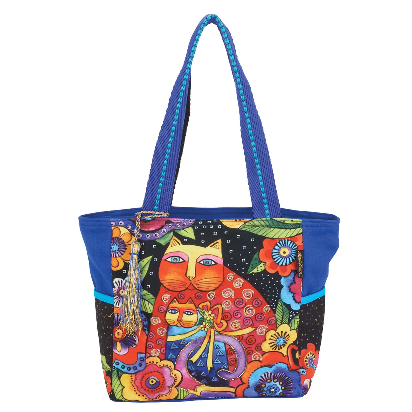 Laurel Burch Daughter In Flowers Medium Shoulder Tote Bag