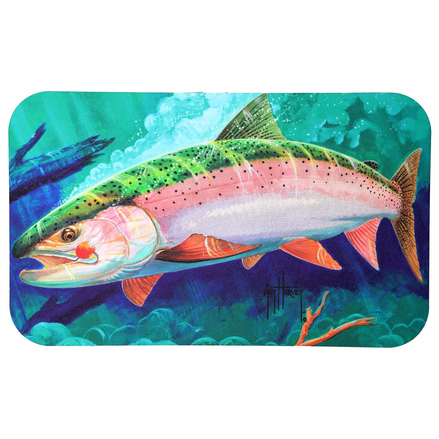 Guy Harvey Cooler Mat EVA Foam Deck Pad Fits Yeti Coolers without wheels Non-Slip, Marine Grade