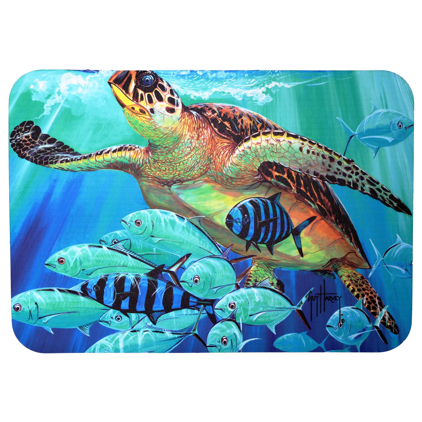 Guy Harvey Cooler Mat EVA Foam Deck Pad Fits Yeti Coolers without wheels Non-Slip, Marine Grade