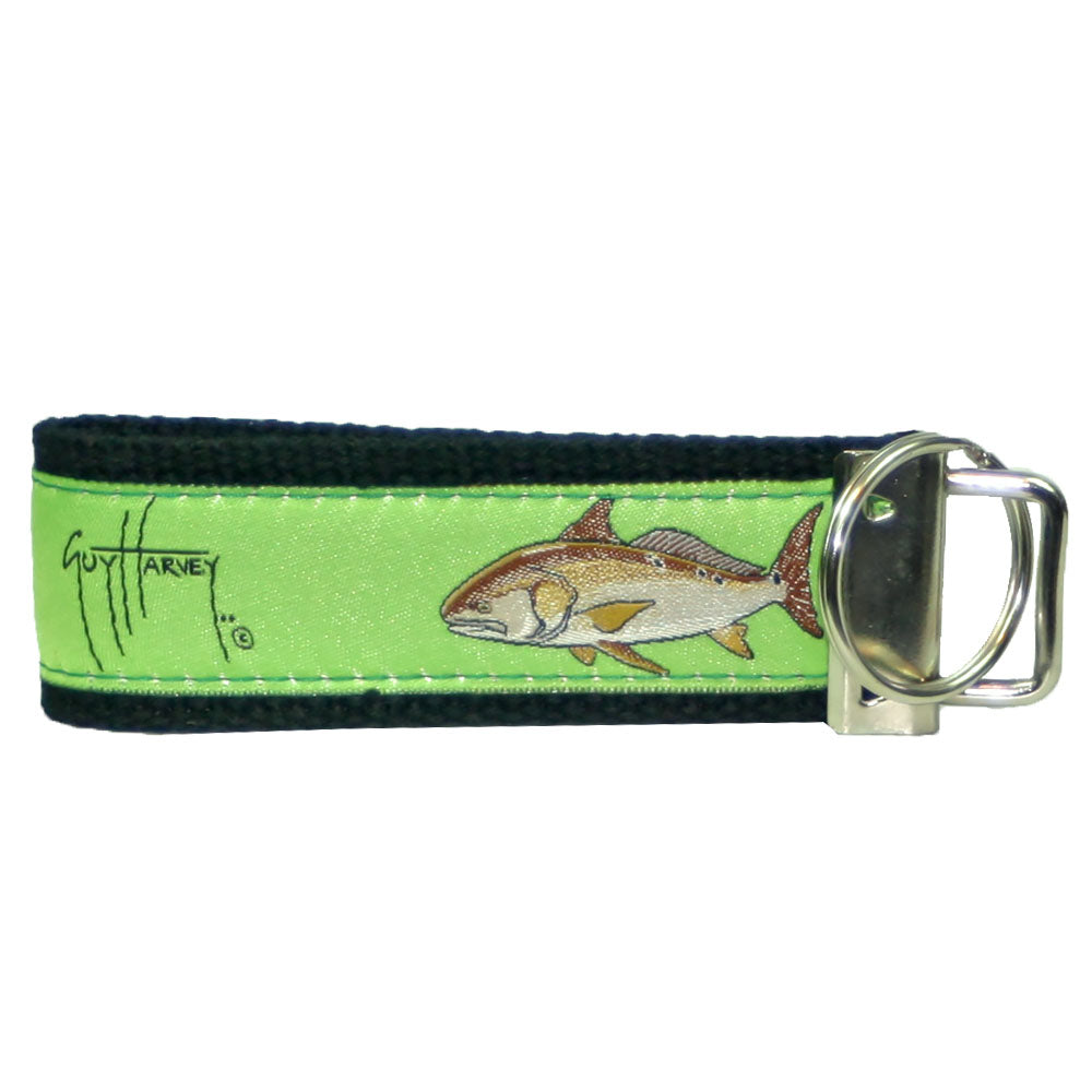 Guy Harvey Lime Green Drum Key Ring