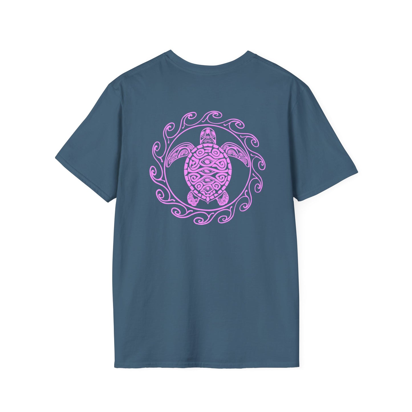 SoliVisk Coastal Collection – Māori Pink Sea Turtle Unisex Graphic Tee Shirt