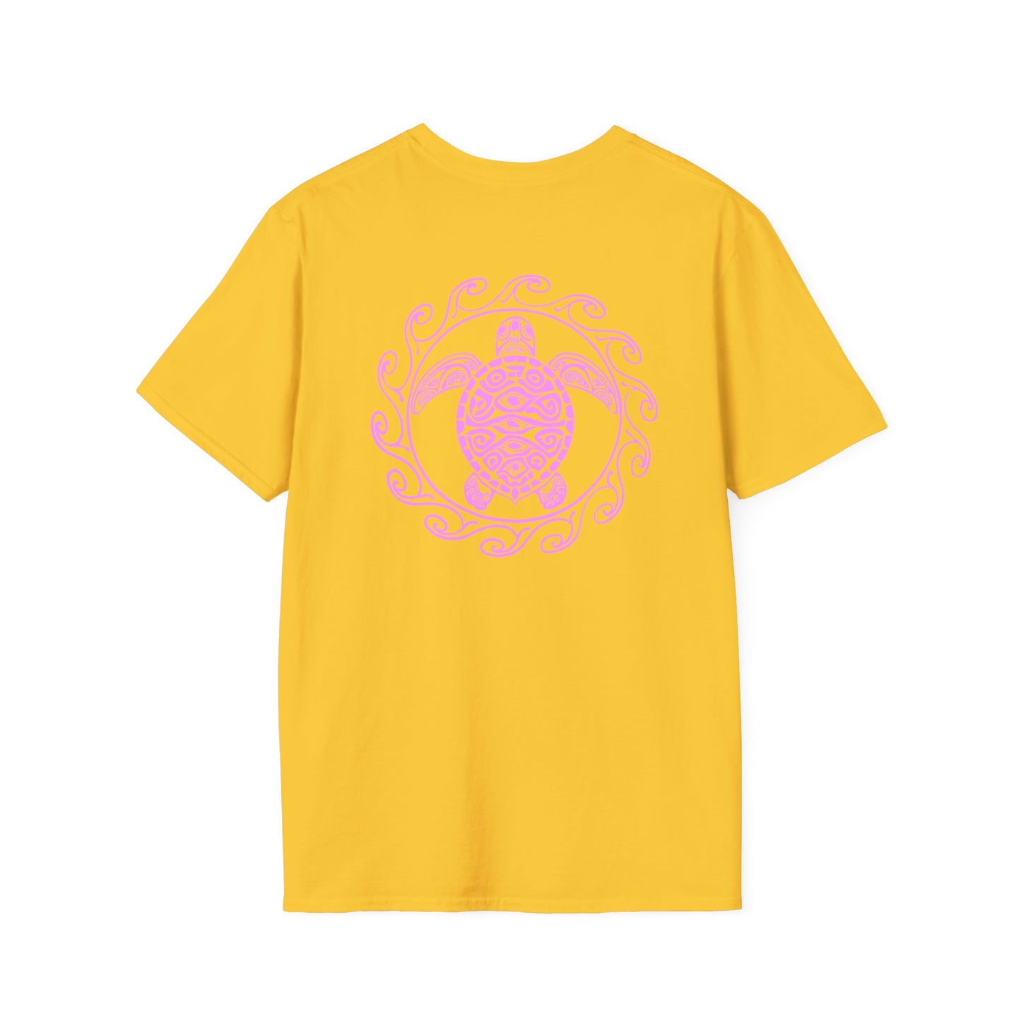 SoliVisk Coastal Collection – Māori Pink Sea Turtle Unisex Graphic Tee Shirt