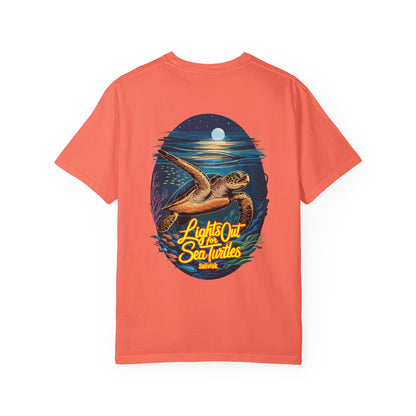 Lights Out for Sea Turtles Conservation T-Shirt – Comfort Colors Unisex Tee from the SoliVisk Coastal Collection