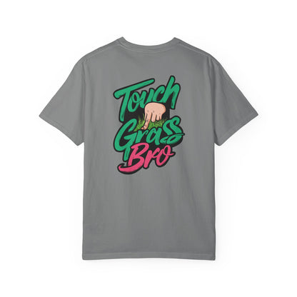 SoliVisk Touch Grass Bro Warning: May Cause Sudden Real-Life Interactions Unisex Comfort Colors Tee with Soft-Washed Sass and Chill Fit