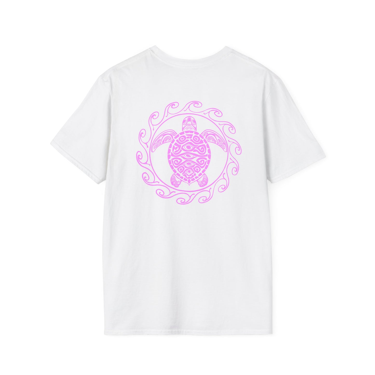 SoliVisk Coastal Collection – Māori Pink Sea Turtle Unisex Graphic Tee Shirt
