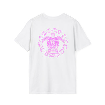 SoliVisk Coastal Collection – Māori Pink Sea Turtle Unisex Graphic Tee Shirt