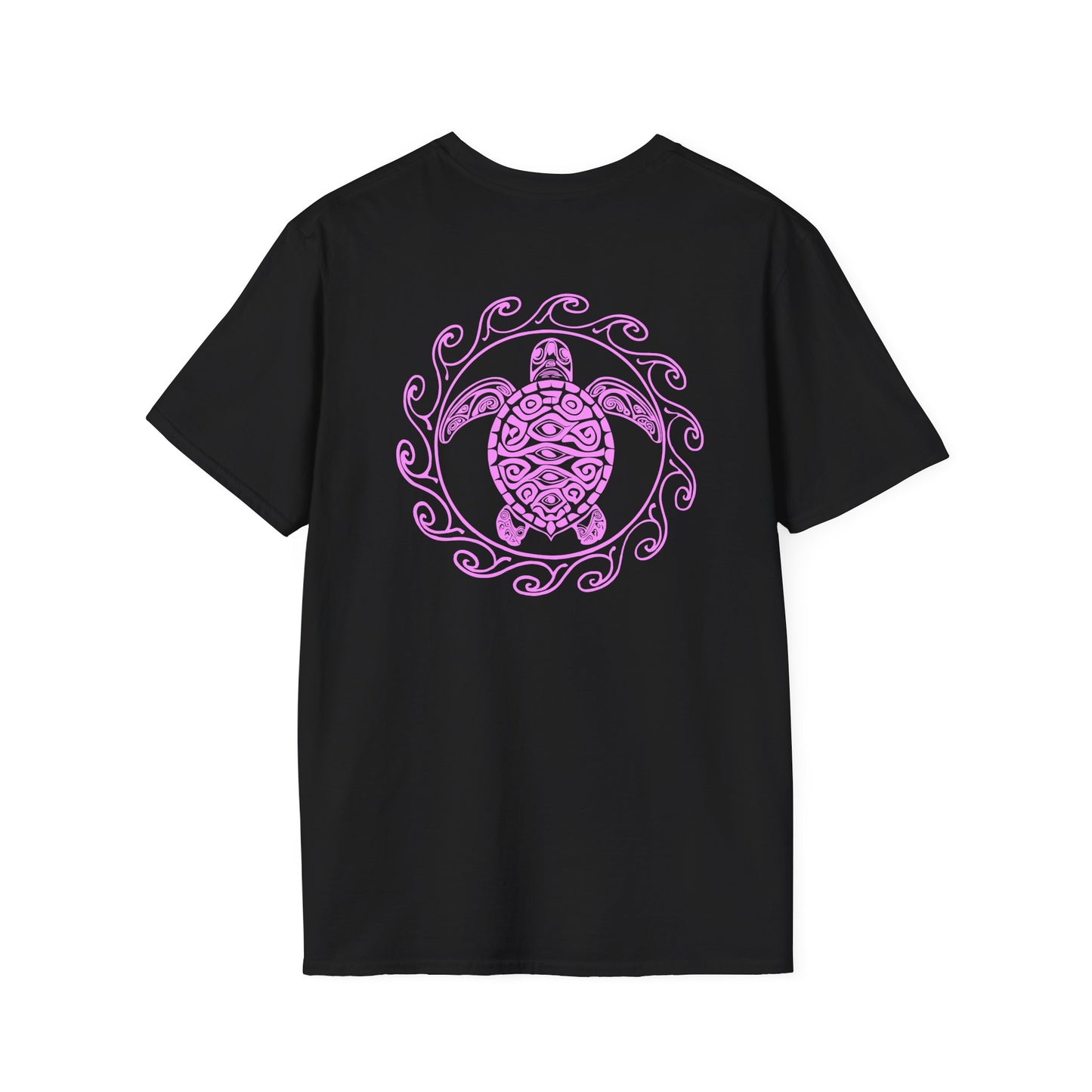 SoliVisk Coastal Collection – Māori Pink Sea Turtle Unisex Graphic Tee Shirt
