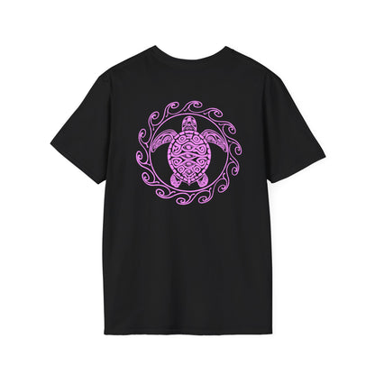 SoliVisk Coastal Collection – Māori Pink Sea Turtle Unisex Graphic Tee Shirt