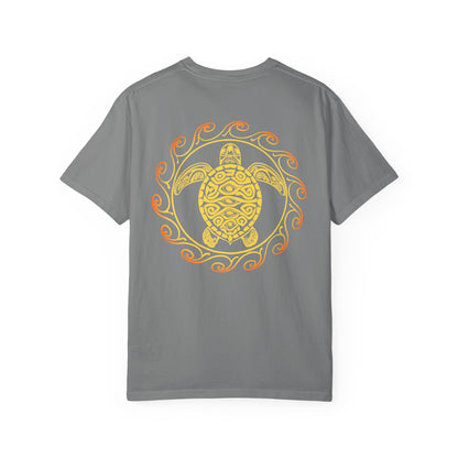 SoliVisk Māori Sun Burst Yellow Sea Turtle Unisex Tee Shirt