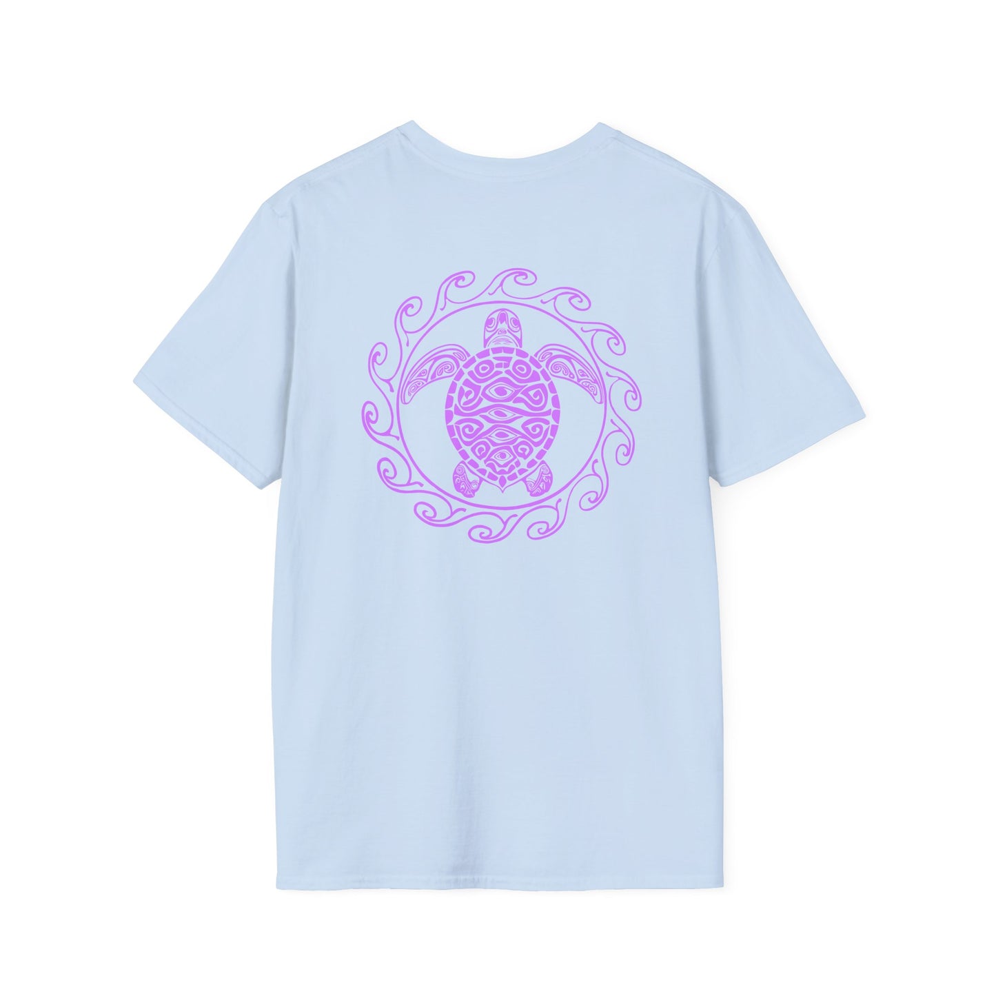 SoliVisk Coastal Collection – Māori Purple Sea Turtle Unisex Graphic Tee Shirt