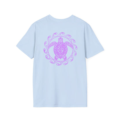 SoliVisk Coastal Collection – Māori Purple Sea Turtle Unisex Graphic Tee Shirt
