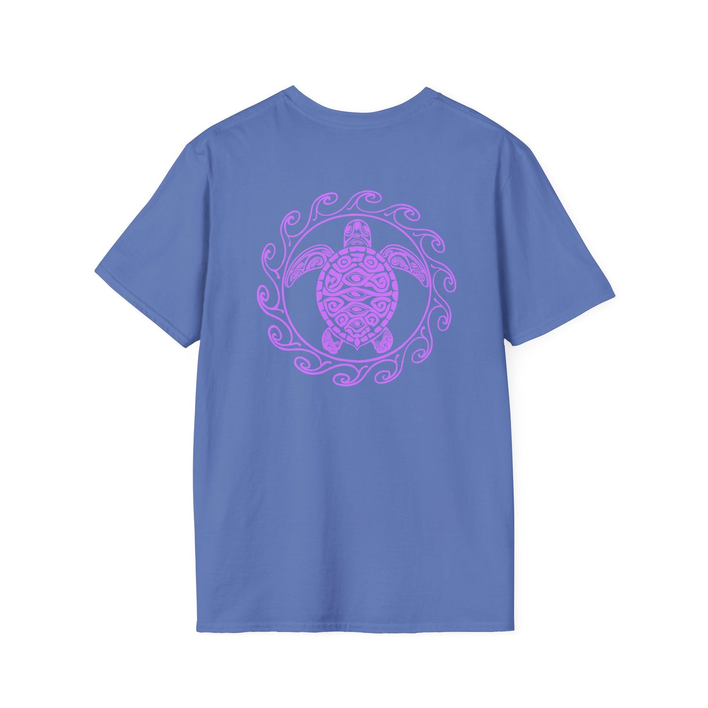 SoliVisk Coastal Collection – Māori Purple Sea Turtle Unisex Graphic Tee Shirt