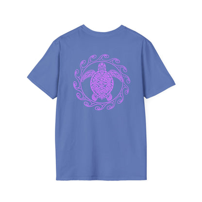 SoliVisk Coastal Collection – Māori Purple Sea Turtle Unisex Graphic Tee Shirt