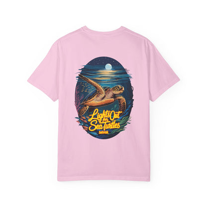 Lights Out for Sea Turtles Conservation T-Shirt – Comfort Colors Unisex Tee from the SoliVisk Coastal Collection
