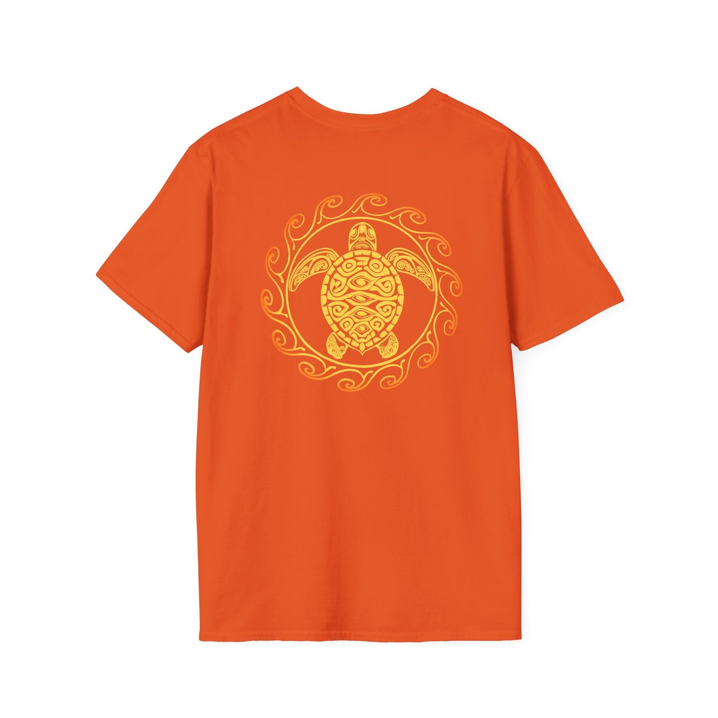 SoliVisk Coastal Collection – Māori Sun Burst Yellow Sea Turtle Unisex Graphic Tee Shirt