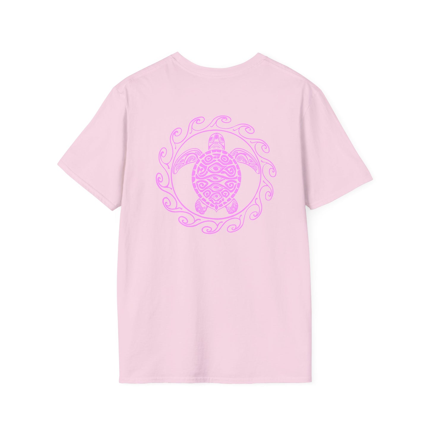 SoliVisk Coastal Collection – Māori Pink Sea Turtle Unisex Graphic Tee Shirt