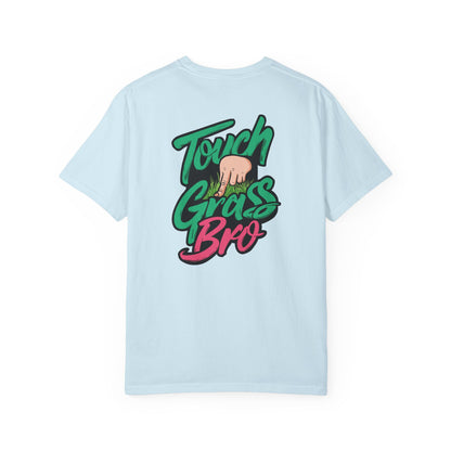 SoliVisk Touch Grass Bro Warning: May Cause Sudden Real-Life Interactions Unisex Comfort Colors Tee with Soft-Washed Sass and Chill Fit