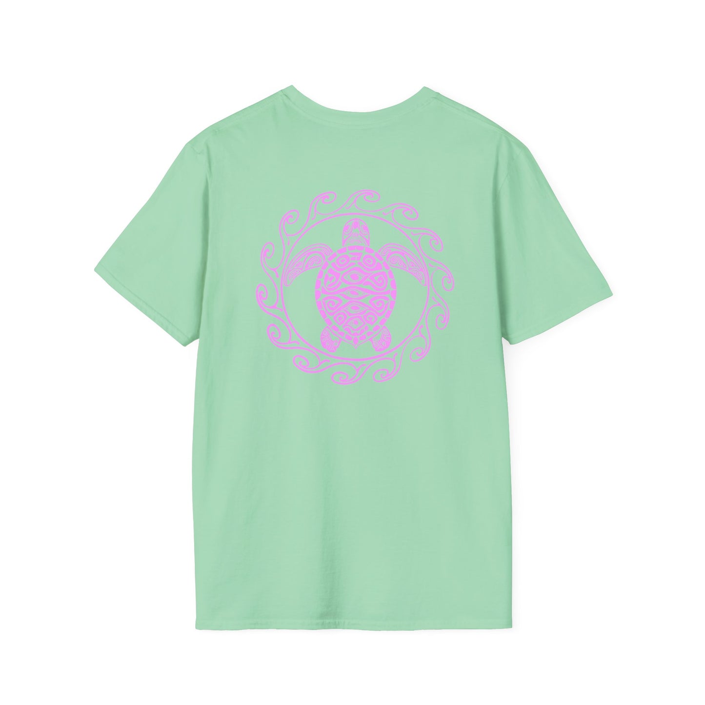 SoliVisk Coastal Collection – Māori Pink Sea Turtle Unisex Graphic Tee Shirt