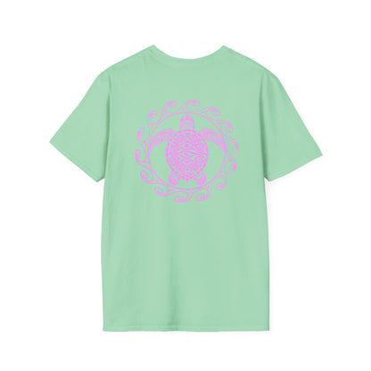 SoliVisk Coastal Collection – Māori Pink Sea Turtle Unisex Graphic Tee Shirt