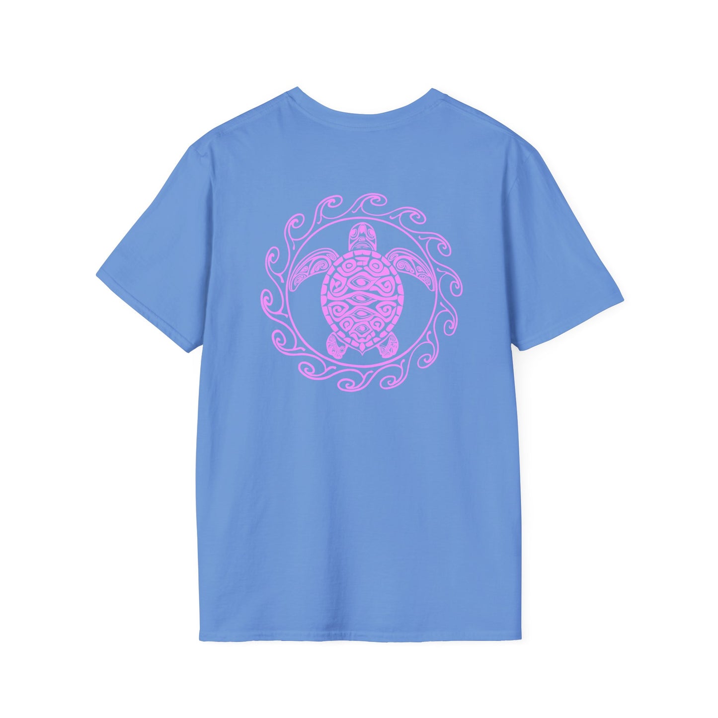SoliVisk Coastal Collection – Māori Pink Sea Turtle Unisex Graphic Tee Shirt