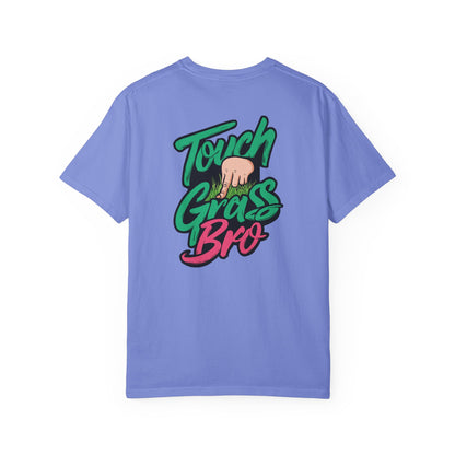 SoliVisk Touch Grass Bro Warning: May Cause Sudden Real-Life Interactions Unisex Comfort Colors Tee with Soft-Washed Sass and Chill Fit