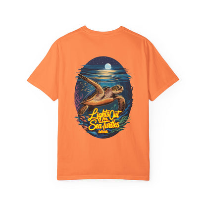 Lights Out for Sea Turtles Conservation T-Shirt – Comfort Colors Unisex Tee from the SoliVisk Coastal Collection