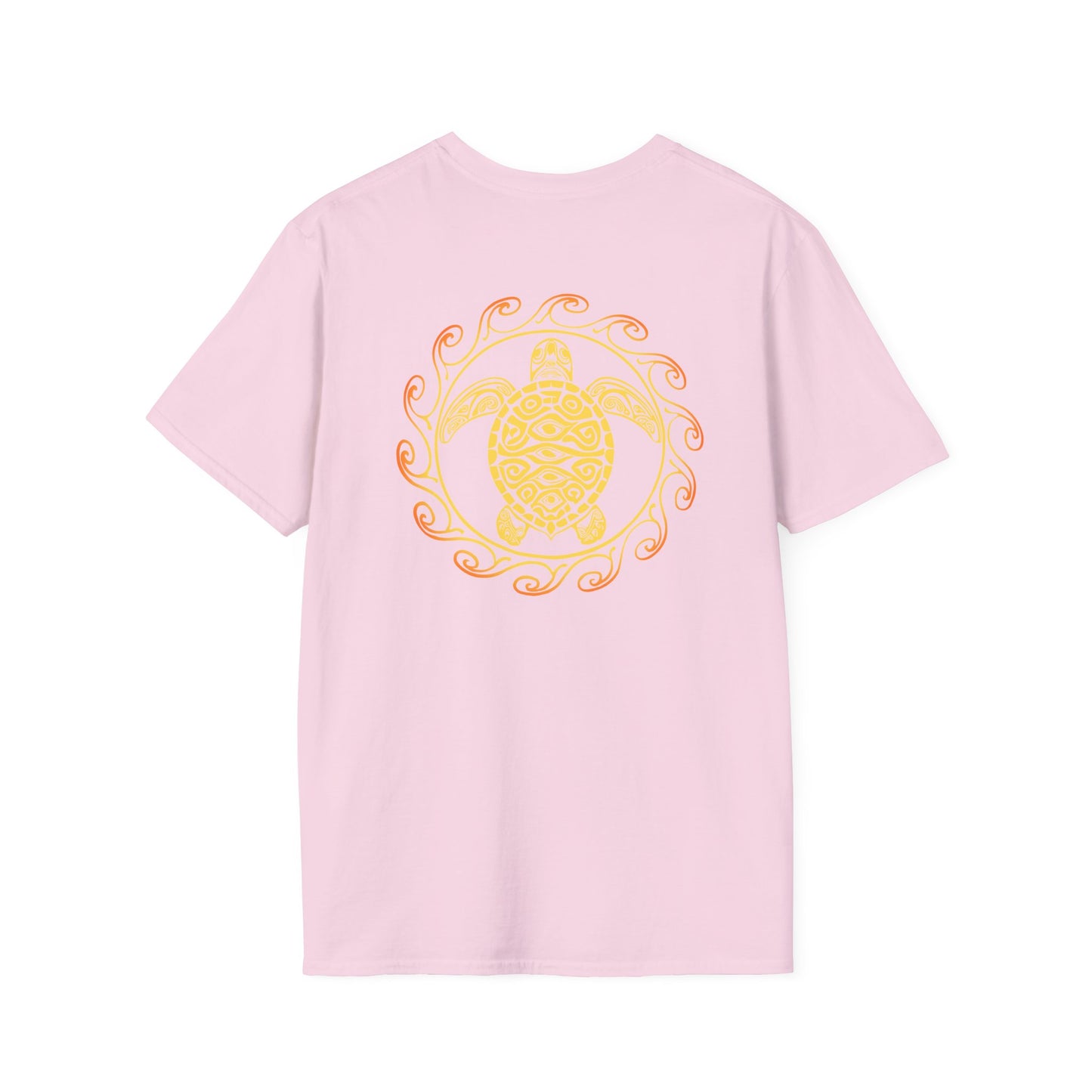 SoliVisk Coastal Collection – Māori Sun Burst Yellow Sea Turtle Unisex Graphic Tee Shirt
