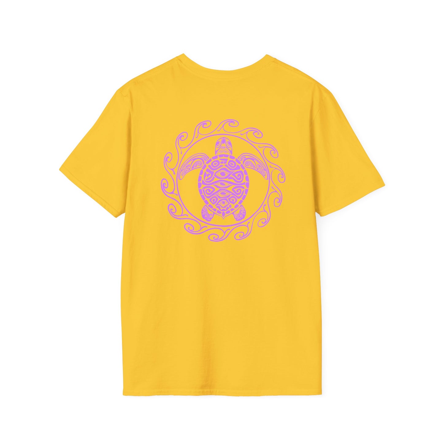 SoliVisk Coastal Collection – Māori Purple Sea Turtle Unisex Graphic Tee Shirt