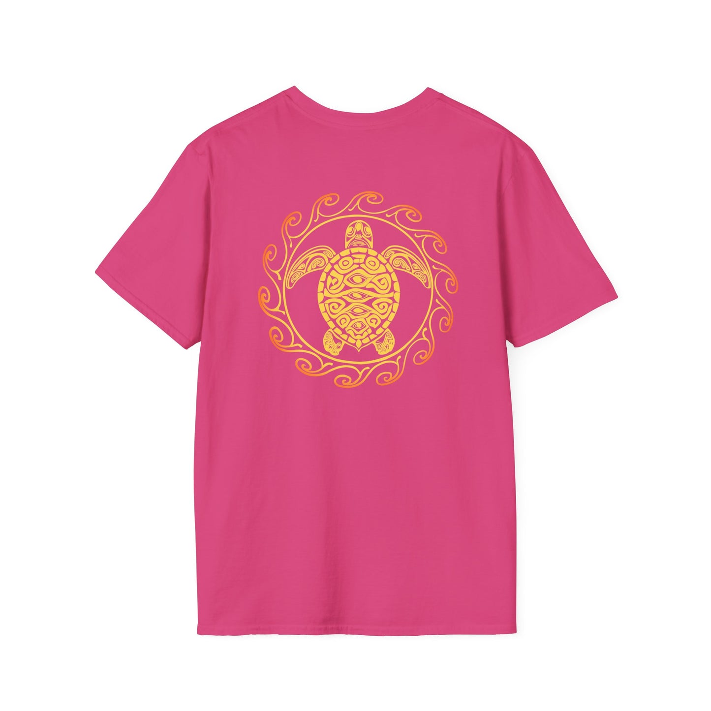 SoliVisk Coastal Collection – Māori Sun Burst Yellow Sea Turtle Unisex Graphic Tee Shirt