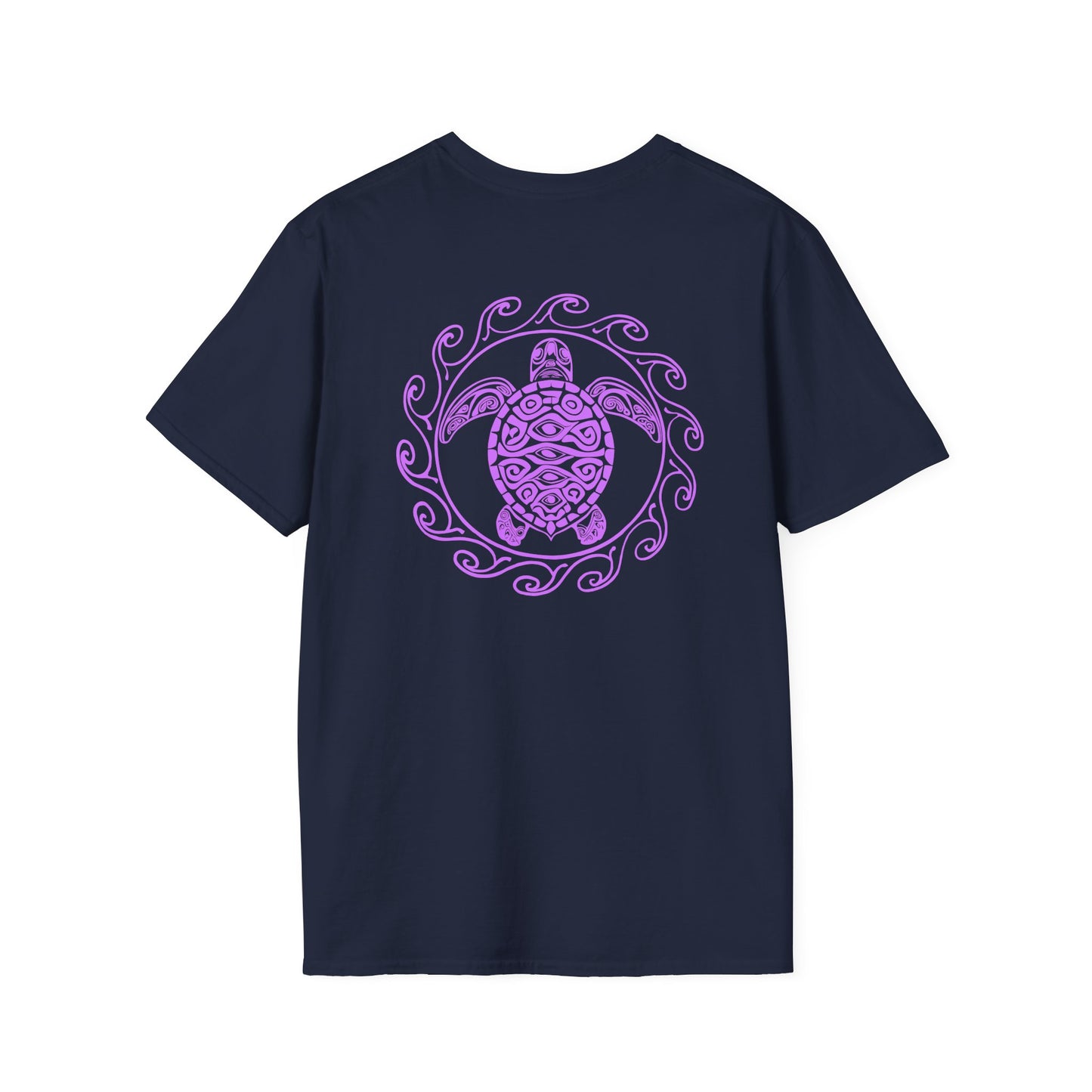 SoliVisk Coastal Collection – Māori Purple Sea Turtle Unisex Graphic Tee Shirt