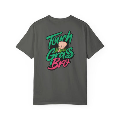 SoliVisk Touch Grass Bro Warning: May Cause Sudden Real-Life Interactions Unisex Comfort Colors Tee with Soft-Washed Sass and Chill Fit