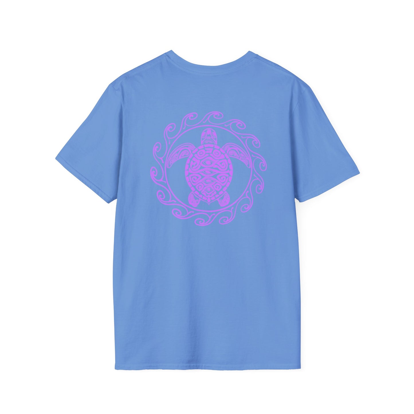 SoliVisk Coastal Collection – Māori Purple Sea Turtle Unisex Graphic Tee Shirt