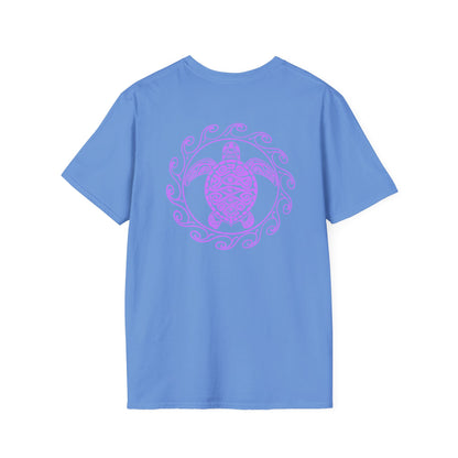 SoliVisk Coastal Collection – Māori Purple Sea Turtle Unisex Graphic Tee Shirt